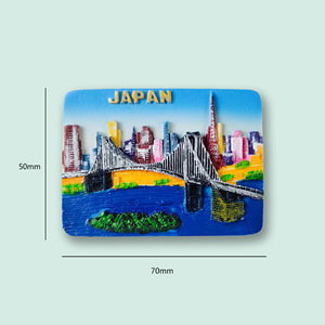 <span class=keywords><strong>Asia</strong></span> City Japón refrigerador imán viaje recuerdo resina magnética fabricante al por mayor punto hecho a mano creativo - Product Image 4