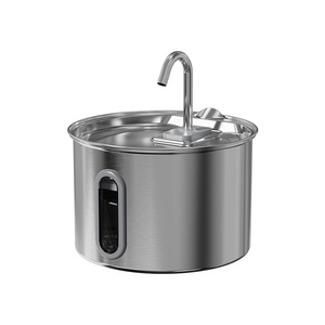 Nouvelle Fontaine à Eau Intelligente pour Animaux de Compagnie, en Acier Inoxydable, Distributeur d'Eau Automatique pour Chats et Chiens, Cartouche Filtrante Circulaire avec Eau Vive - Product Image 2