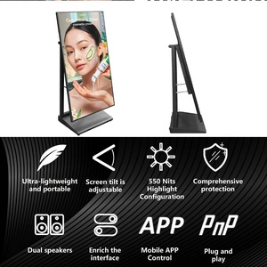 INSOVISION Pantalla Publicitaria Móvil con Ruedas de 43 Pulgadas, Kiosco de Información Interior, Señalización Digital - Product Image 1