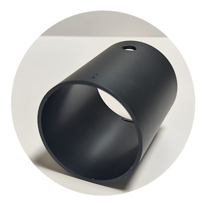 Coque cylindrique en alliage d'aluminium usinée CNC, sablée noire et anodisée, pièces sur mesure pour machines métalliques - Product Image 4