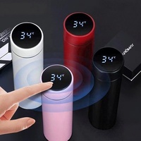 Termo Inteligente con Pantalla de Temperatura de 17 oz, Botella de Agua Aislada de Acero Inoxidable 304, Pantalla Táctil, Logotipo Personalizado, Taza de Viaje