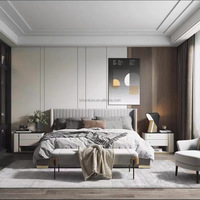 Cadre de lit moderne personnalisé en panneaux MDF rembourrés, taille King/Queen, tête de lit capitonnée, écologique et durable, pour chambres et appartements