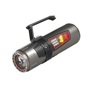 ไฟฉายแบบชาร์จไฟได้ 12W LED อลูมิเนียมอัลลอยด์แบบซูมได้พร้อมไฟด้านข้างสำหรับการใช้งานการล่าสัตว์ตกปลากลางแจ้ง - Product Image 1