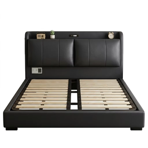 <span class=keywords><strong>Cama</strong></span> Moderna Inteligente con Almacenamiento Seguro Integrado - <span class=keywords><strong>Cama</strong></span> Tapizada en Cuero de Lujo con Puerto USB LED - Venta al por Mayor B2B - Product Image 3