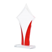 Support de présentation de trophée en acrylique écologique personnalisé APEX, finition polie, option de gravure pour la vente au détail, support transparent élégant