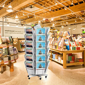 Rak tampilan kalender 36 kantung besar, rak Tampilan CD/DVD 301 penyangga untuk toko ritel berputar rak majalah logam - Product Image 2