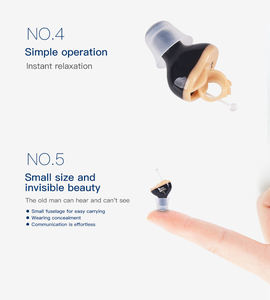 Mini-aide auditive numérique CIC à <span class=keywords><strong>2</strong></span> canaux avec piles A13 remplaçables pour les pertes auditives légères à modérées - Utilisation par les personnes âgées - Product Image 4