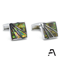 Boutons de manchette irisés en coquille d'ormeau pour mariages anniversaires fêtes d'affaires-prix d'usine de cadeaux