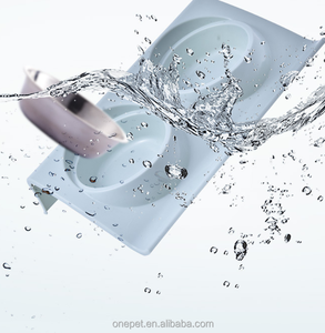 Mangkuk tempat makan hewan peliharaan, mangkuk kucing dobel tinggi baja tahan karat untuk kebutuhan makanan kucing & air - Product Image 4