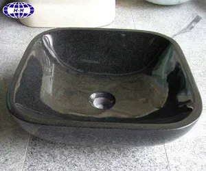 Desconto bom design quadrado shanxi preto granito supermonte pias