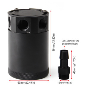 Getitall Collecteur d'échappement à trois trous respirant noir pour modification automobile et récupération des gaz d'échappement - Product Image 2