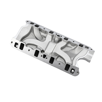 Colector de admisión de aluminio para Ford SB V8 bloque pequeño para Ford 260 289 302 doble plano satinado