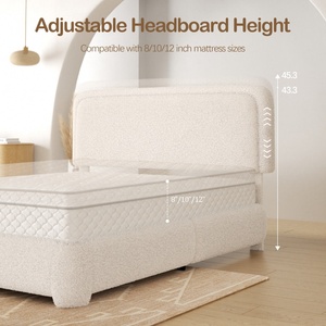 <span class=keywords><strong>Letto</strong></span> King Size Moderno Keynote con <span class=keywords><strong>Testiera</strong></span> Curva Imbottita in Velluto Performance - Product Image 2