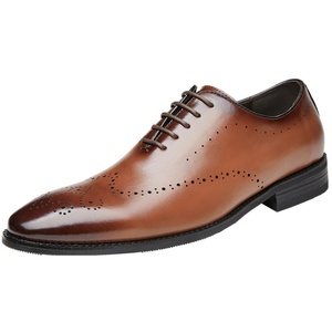 Chaussures Derby à bout pointu pour hommes, en cuir véritable respirant, pour le bureau et les occasions professionnelles, à porter en été et en automne, tailles 35-47 - Product Image 2