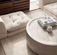 STG Nouvelle table basse ronde de style moderne, écologique, de conception italienne européenne, pour petit appartement, salon