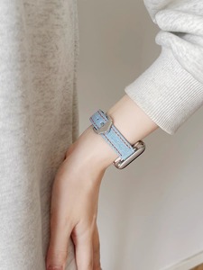 New Bất Da Ban Nhạc Đồng Hồ Cho Loạt Đồng Hồ 9 8 7 6 Jean Móc Và Vòng Lặp Dây Đeo Đồng Hồ 38 40 41 42 44 45 49Mm Phụ Nữ Vòng Đeo Tay - Product Image 2