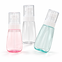 Flacon pulvérisateur à fine brume en PET personnalisé de 50 ml, 60 ml, 100 ml avec col de 20 mm, emballage cosmétique rechargeable pour tonique facial et soins de la peau