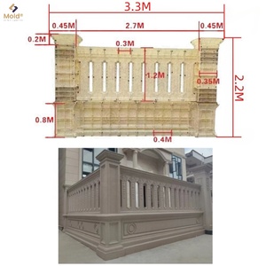 Moule de coffrage <span class=keywords><strong>en</strong></span> plastique pour base de poteau <span class=keywords><strong>en</strong></span> béton de style europé<span class=keywords><strong>en</strong></span>, pour la construction de villas, balustrades et garde-corps à fixation au sol - Product Image 6