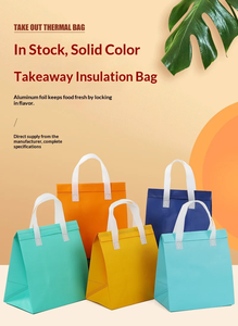 Bolsas Térmicas Personalizadas de Tela No Tejida con Asa, Laminadas con Papel de Aluminio, Gran Capacidad, Desechables, para Empaque de Té de Burbujas, Leche y Alimentos - Product Image 4