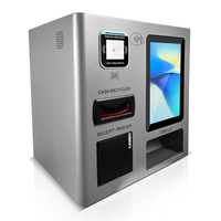 Système de paiement en espèces personnalisé en promotion avec SDK intégré, écran tactile Android 10,1 pouces, machine de commande automatique, lecteur de codes-barres