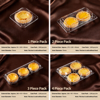Boîte en plastique transparente jetable PET à 6 compartiments pour tartelettes aux œufs, emballage pour pâtisserie, design personnalisable avec logo/graphisme