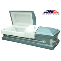 ANA amerikan tarzı beyaz ucuz tabut en iyi fiyat metal cenaze malzemeleri tabut