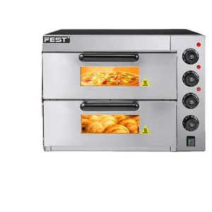 FEST Oven Listrik Jendela Kaca Dua Dek Dapat Memanggang 13 Inci Owen Pizza Sinmag Oven Toster Oven