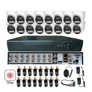 Kit de caméra de sécurité CCTV réseau AHD XVR 4 canaux 4K avec vision nocturne couleur TSEye 1/2/5MP, caméra dôme analogique - Product Image 1