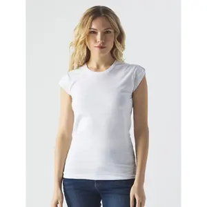 T-shirt in tessuto slub da donna, merchandising personalizzato - Product Image 1