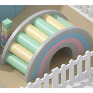 Túnel de Juego de Plástico con Forma de Arcoíris para Niños, Uso Comercial en Interiores, Estructura de Escalada Suave de Alta Capacidad, Colorido - Product Image 6