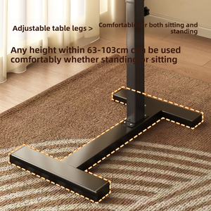 Moderner Metall-Beistelltisch, Laptop-Tisch, Sofa-/Nachttisch, höhenverstellbar, klappbar, für das Home-Office, kleiner Tisch mit Rollen - Product Image 4