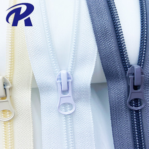 Nhà Máy Bán buôn Polyester 3 #5 #20 28 60 90 cm nylon dây kéo băng với nylon răng mở cuối đôi đã kết thúc trắng đen cho túi - Product Image 3