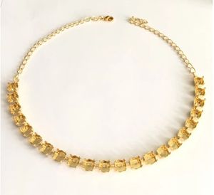 하이 퀄리티 8mm 실버/골드 황동 수제 클로 빈 컵 체인 라운드 돌 목걸이 팔찌 만들기 - Product Image 1