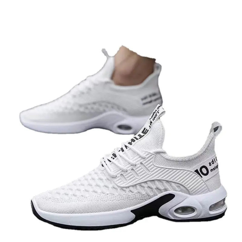 2023 spring and autumn casual shoes trend all-match sports footwear men's shoes flying woven breathable mesh shoes