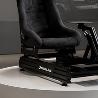 Siège en suède EDDYSTAR noir universel pour simulateur de course en fibre de carbone, siège de jeu et de bureau, imperméable, utilisation hors route uniquement