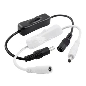 מתג תאורת LED רצועתית מחבר <span class=keywords><strong>DC</strong></span> כבל חשמל 5.5*2.1MM <span class=keywords><strong>DC</strong></span> כבל ממשק זכר-נקבה 304 מתג חוט מתג 250V 16A - Product Image 3