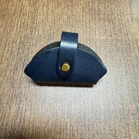BOSHIHO Sac Organisateur Minimaliste Artisanal en Cuir Pleine Fleur Tanné Végétal pour Petits Gadgets et Câbles de Recharge