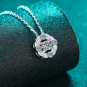 Fabrication Fine Custom Daily Wear Round Moissanite Pendant 925 Sterling Silver for Women Wedding Necklace Jewelry - Product Image 5