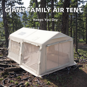 Tente gonflable portable extra-large 12,8 m² quatre saisons, imperméable, avec cloison à deux pièces pour le <span class=keywords><strong>camping</strong></span> familial en plein air - Product Image 2