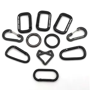 YYX Various Shape Optional Locking Climbing Style Metal Swivel Carabiners Ring Carabiner Clips