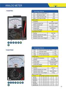 Analoges Multimeter Analogmessgerät Multimeter Spannungsmesser Strommessgerät YX360 <span class=keywords><strong>Tester</strong></span> YX360TRF Ohne Batterie - Product Image 2