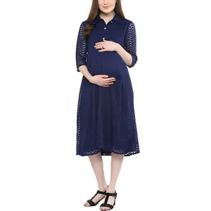 夏の妊婦卸売カスタム妊婦ドレス母乳育児服女性マタニティドレス