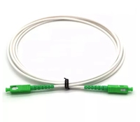 Cordon de raccordement fibre optique SC APC blanc 3mm G657a2 1.5m 2m 3m 3.5m longueurs jarretière optique et fibre Jarretière