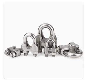Abrazadera de cuerda de alambre de tamaño personalizado galvanizado en caliente de acero inoxidable resistente - Product Image 3