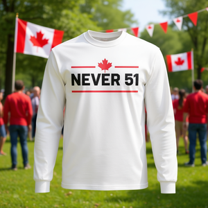 Camiseta Promocional de Manga Larga con la Bandera de Canadá del 51.º Estado, con un Diseño Atemporal para el Día de Canadá o las Celebraciones del Día Nacional - Product Image 3