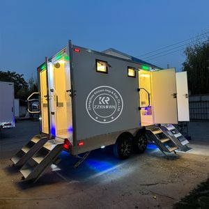 Toilets Restrooms and Mobile Portable Restroom Vip Luxury Wc Bathroom <b>Trailer</b> with Shower Chemical Toilet - Product Image 2