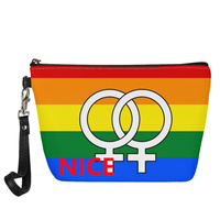 Trousse de Toilette de Voyage Personnalisée avec Symbole Arc-en-ciel Gay pour les Courts Séjours, la Vie Quotidienne en Dortoir et la Vente en Ligne