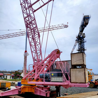 Grue de construction 5T 18M à flèche articulée, démontable, haute efficacité, télécommandée, avec panneau de commande à levier et joystick pour palan