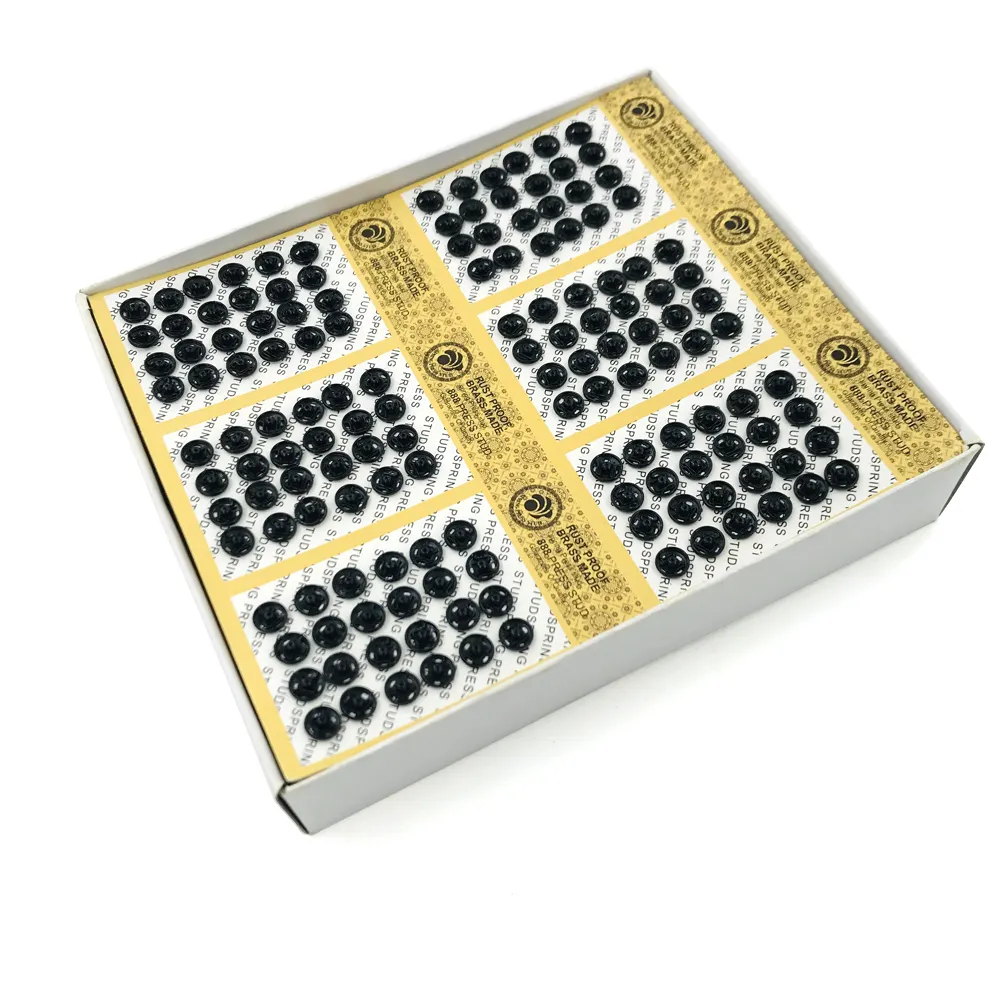 Best Price Press Snap Screw Button Brass Black 7.5MM 8.5MM 10.0MM 12.0MM15.0MM17.0MM Press Studs Snap Buttons