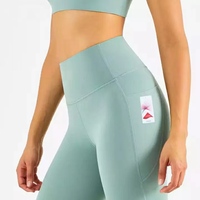 CK1429 Leggings alignés à taille super haute avec poches Pantalon de sport extensible pour les hanches et les hanches